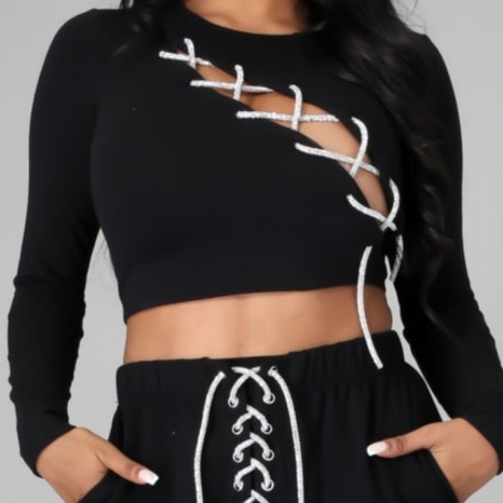 Jeweled Jogger Set